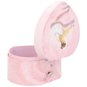 Grand coeur musical ballerine rose