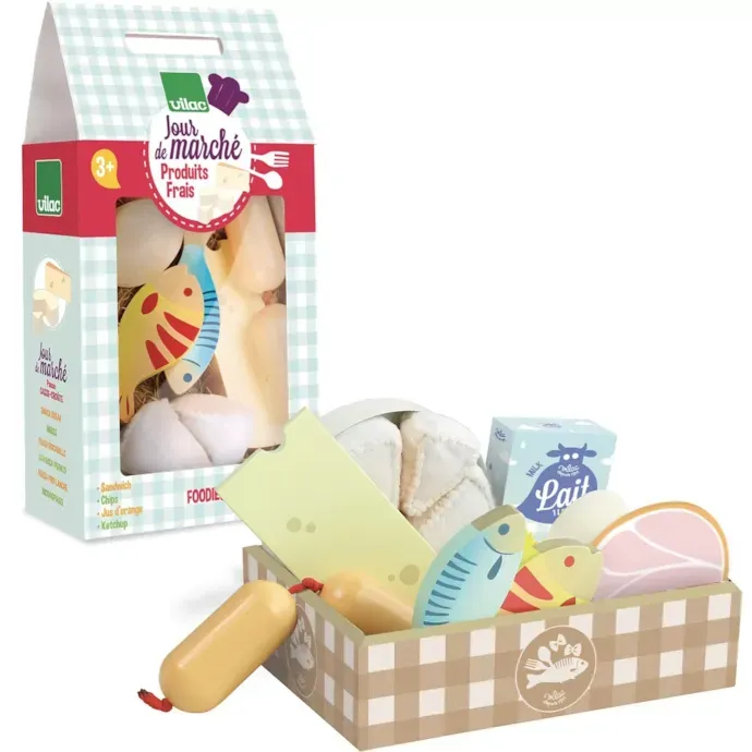 Set De Produits Frais Et Surgelés En Bois - Jeu D'imitation épicerie - 9 Pièces - Small Foot - 11441
