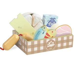 Set de produits frais jour de marché