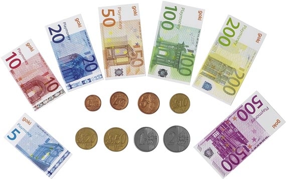 set monnaie dinette marchande billet euro pieces jouet jeu d enfant 