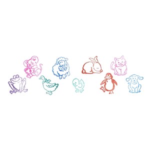 Set de tampons encreurs animaux