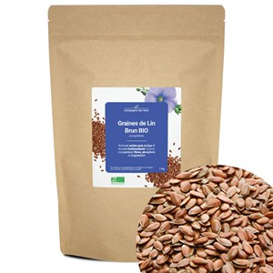 Graines de lin brun bio - 1kg (complètes