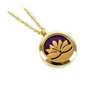 Pendentif diffuseur he lotus doré
