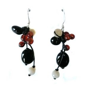 Boucles d'oreilles en fil de soie