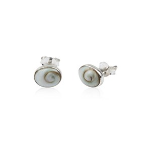 Boucles d'oreilles ovales en argent