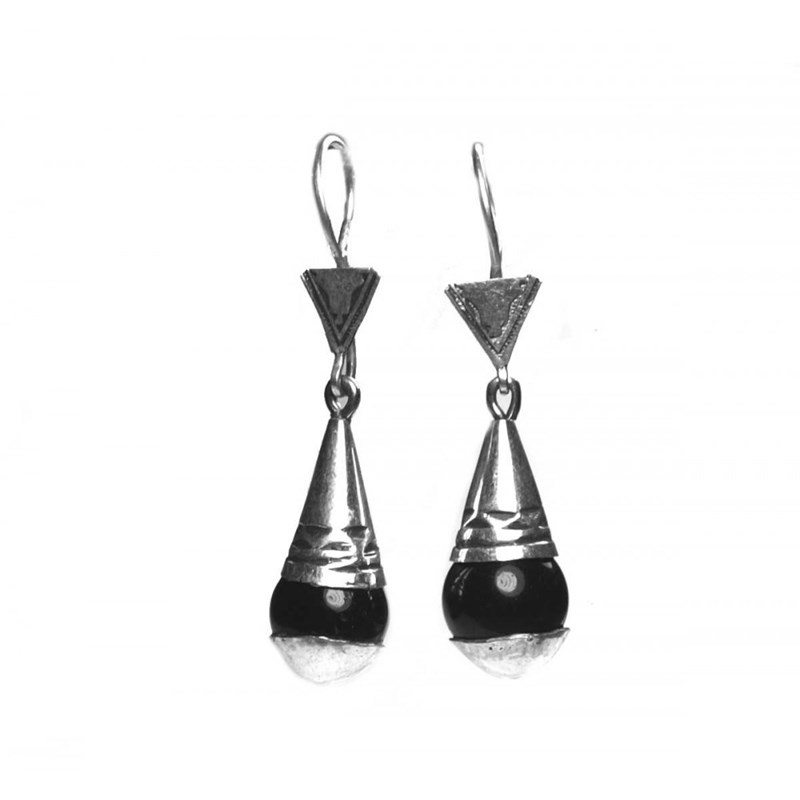 Boucles d'oreilles touareg onyx
