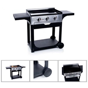 Tristar plancha gaz 3 bruleurs sur chari