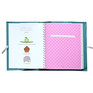 Livre de naissance en lin enduit bleu