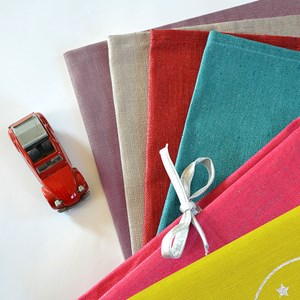 Livre de naissance en lin enduit
