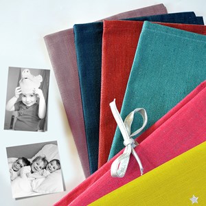 Album photo lin motif jaune