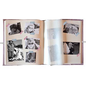 Album photo lin motif jaune