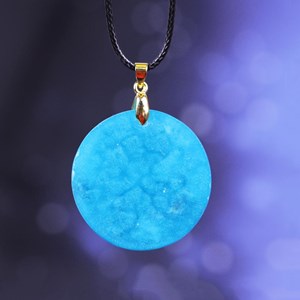 Collier pendentif orgone yoga turquoise