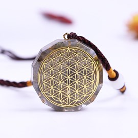 Collier orgonite yoga fleur de vie
