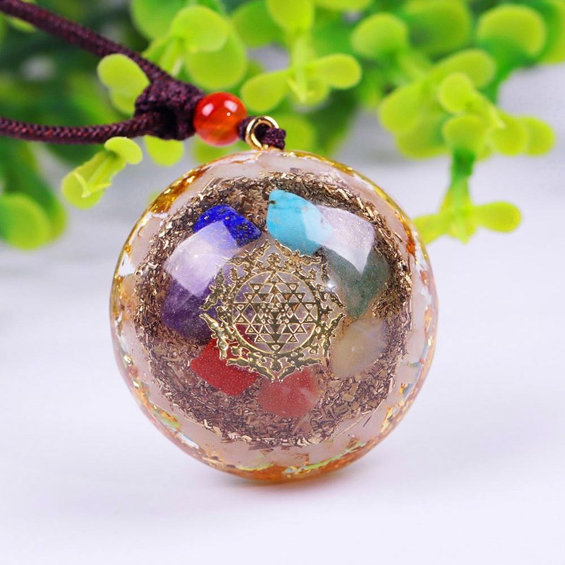 Collier orgone yoga méditation 7 chakras