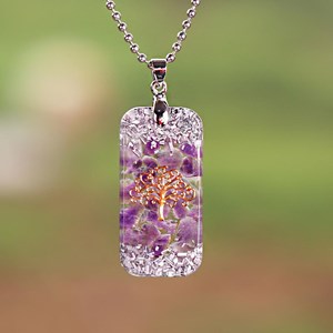 Collier orgonite yoga arbre de vie