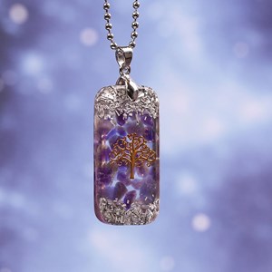 Collier orgonite yoga arbre de vie