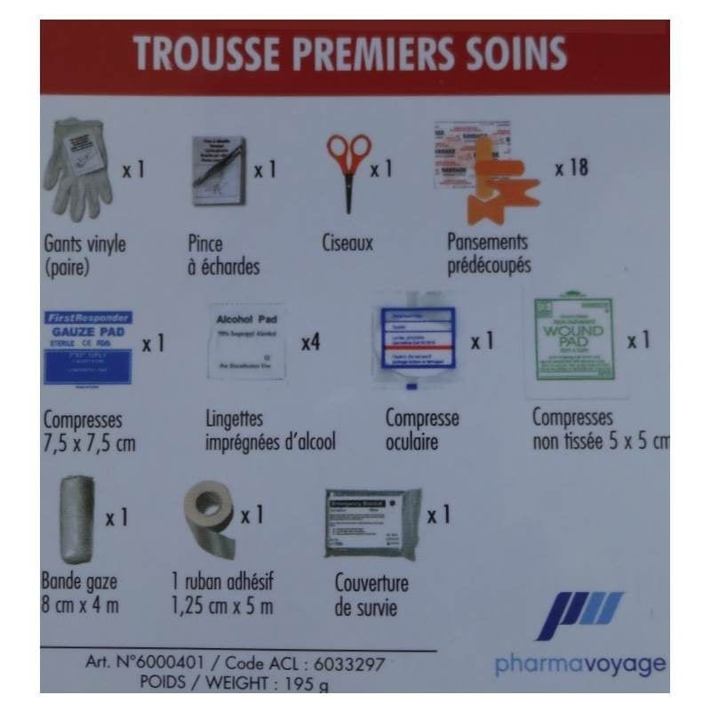 Trousse de secours premiers soins pharma (PharmaVoyage) - Image 2