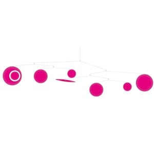 Mobile graphique pink fly djeco