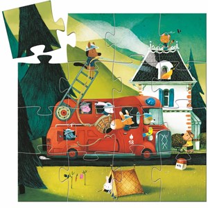 Puzzle silhouette +3y 16pcs le camion