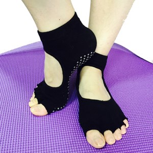 Chaussettes yoga antidérapantes en coton