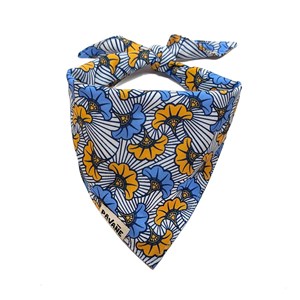 Bandana le wax bleu - taille l