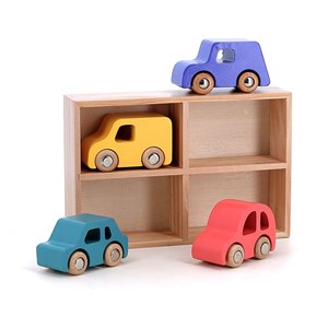 Coffret de 4 voitures en bois city