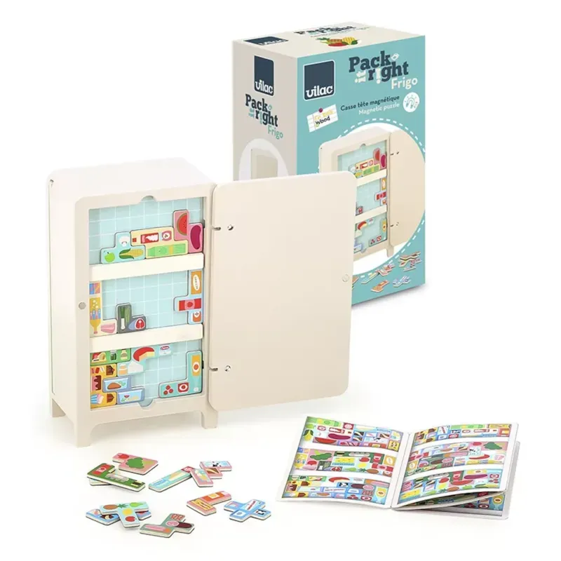 Jeu de logique en bois le frigo