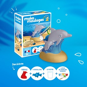 Coffret moulage dauphin et son bébé