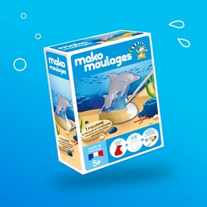 Coffret moulage dauphin et son bébé