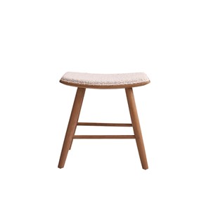 Tabouret en teck massif assise bouclette