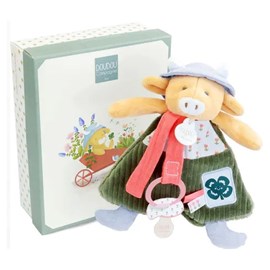 Aneth la vache - doudou attache-sucette