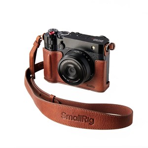 Smallrig étui de protection en cuir marron pour fujifilm gfx100rf