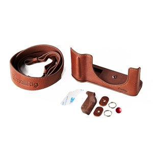 Smallrig étui de protection en cuir marron pour fujifilm gfx100rf