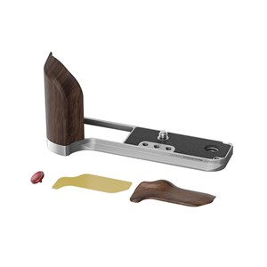 Smallrig grip gris avec poignée en bois pour fujifilm gfx100rf