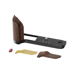 Smallrig grip noir avec poignée en bois pour fujifilm gfx100rf