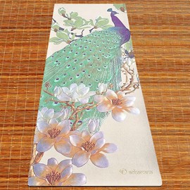 Tapis de yoga 3 plis 6mm fleur de paon