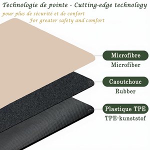 Tapis de yoga 3 plis 6mm fleur de paon