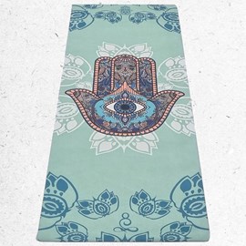 Tapis yoga de voyage pliable main hamsa