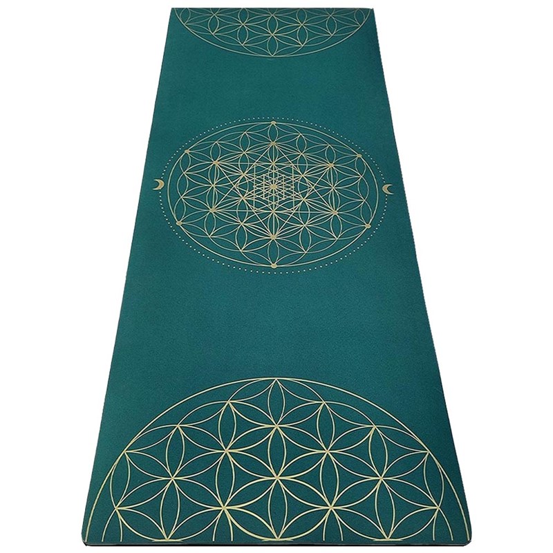 Tapis de yoga tpe pu 6mm métatron vert