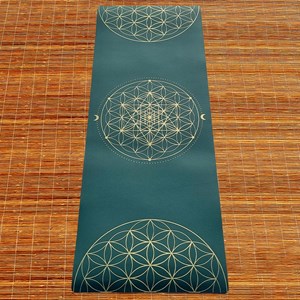 Tapis de yoga tpe pu 6mm métatron vert
