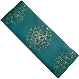 Tapis de yoga tpe pu 6mm métatron vert