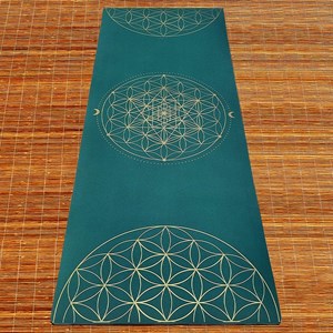 Tapis de yoga tpe pu 6mm métatron vert