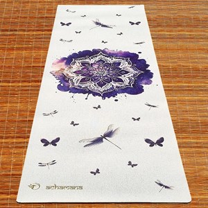 Tapis yoga chanvre rose de mandala