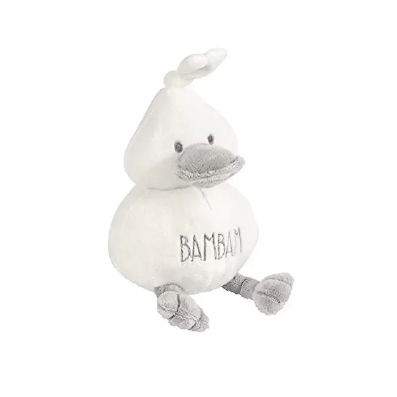 Peluche hochet canard gris (Bambam) - Couverture