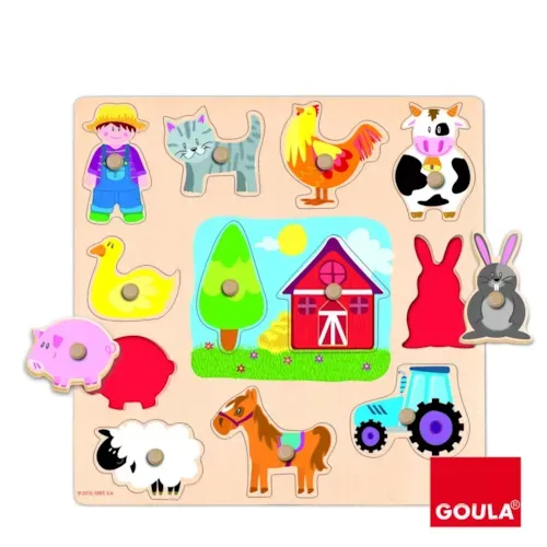 Goula - Puzzle 12 pièces premier âge ferme