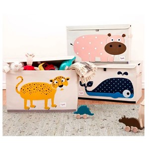 Coffre à jouets léopard