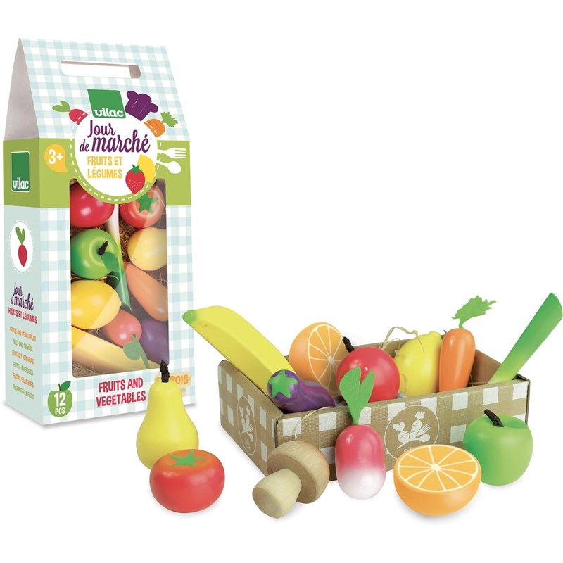 Vilac - Set de fruits et légumes jour de marché