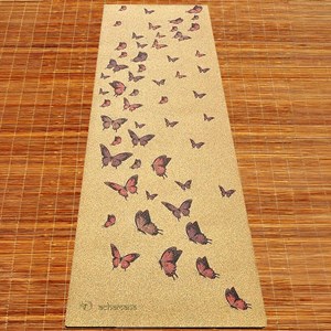 Tapis de yoga liege xxl papillons 2,15m