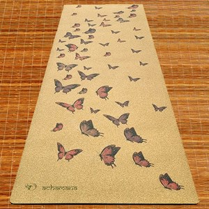 Tapis de yoga liege xxl papillons 2,15m
