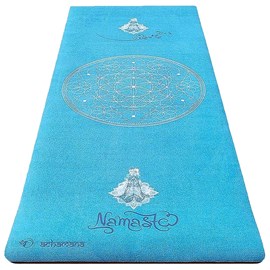 Tapis yoga épais 6mm namaste turquoise